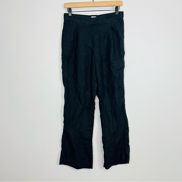 AYR Black Wide Leg 100% linen pants wide leg size small Women's Pants - Picture 4 of 10